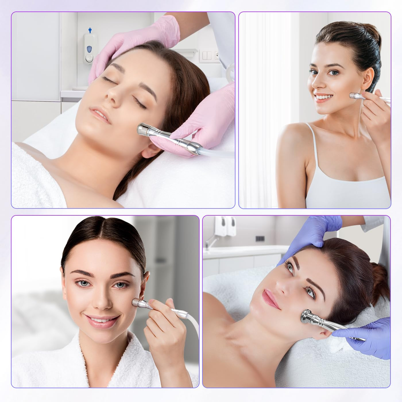 Diamond Dermabrasion Head, 6 PCS Dermabrasion Replacement Tips, Professional Microdermabrasion Accessories for Microdermabrasion Machine