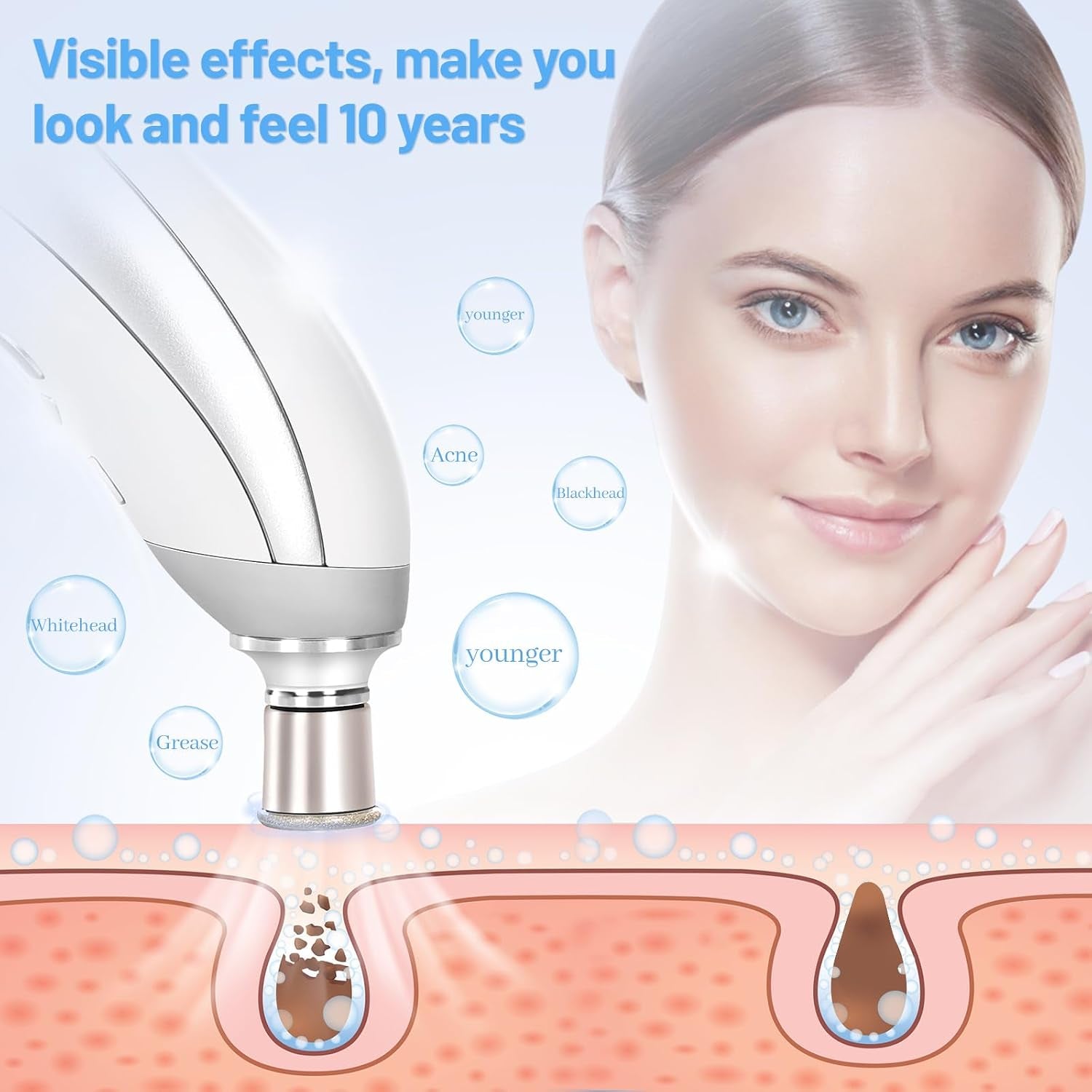 Diamond Professional Microdermabrasion Machine - Blackhead Remover & Facial Care Tool