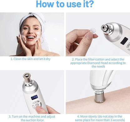 Diamond Professional Microdermabrasion Machine - Blackhead Remover & Facial Care Tool